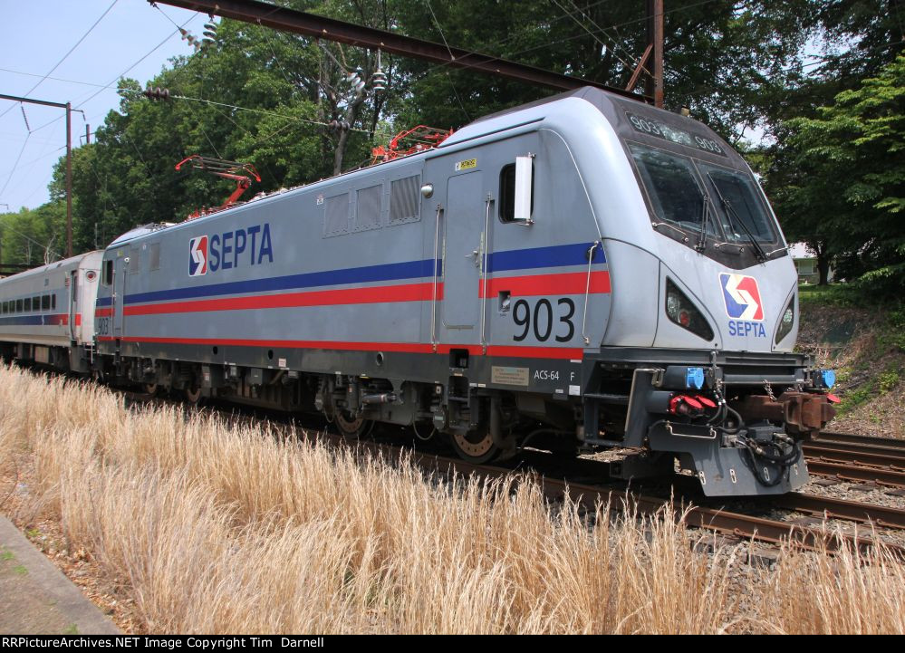 SPAX 903 on a training train
